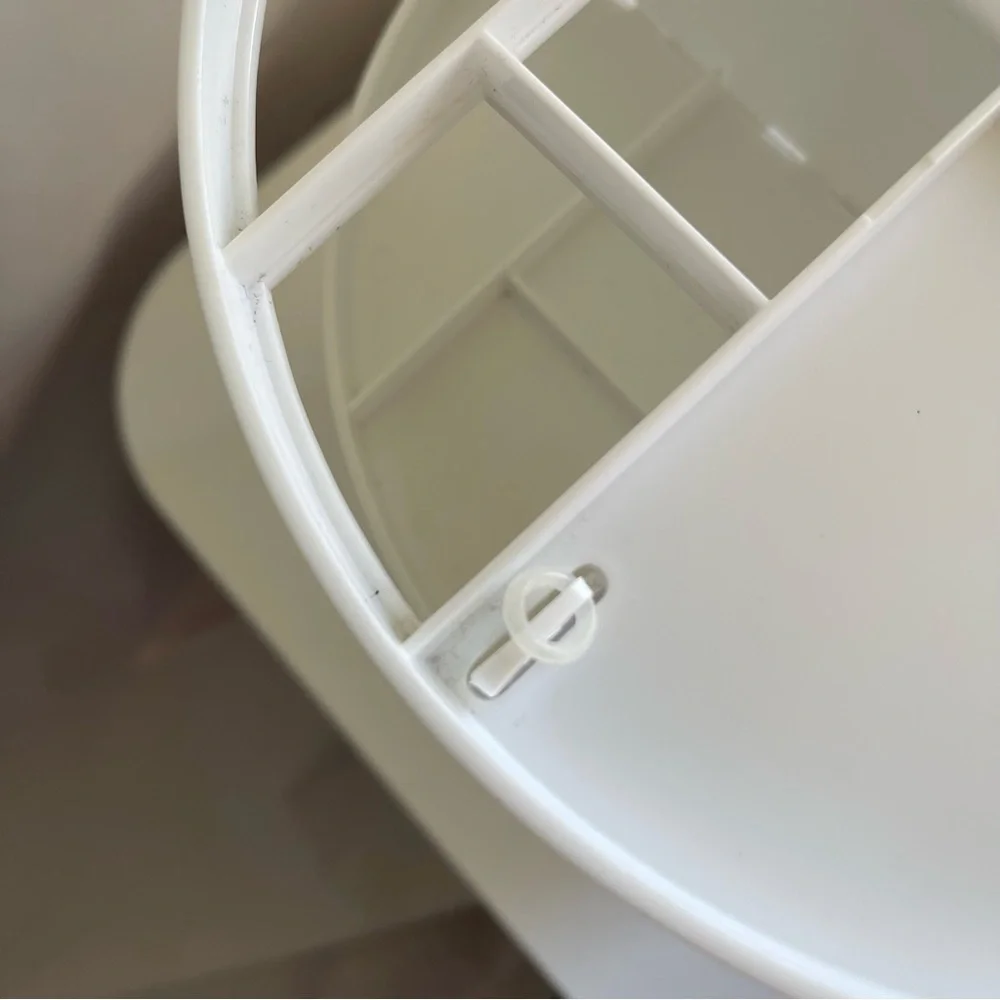 White Acrylic Rotating 360 Comsetic Organizer